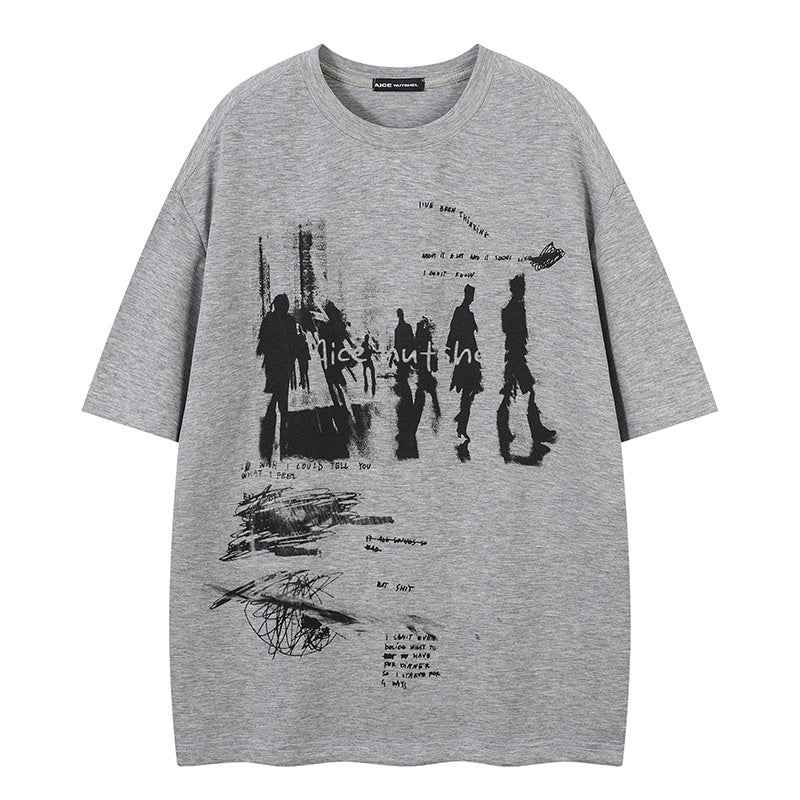 Retro Print Loose T-Shirt For Men And Women | MuddyStock Originals MuddyStock