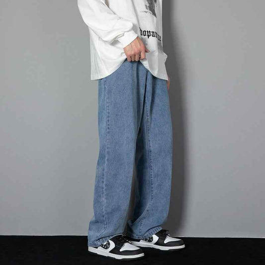 Men's Slimming Leisure Denim Straight-leg Pants MuddyStock