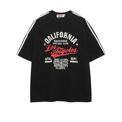 Webbing Letter Print Short Sleeve T-Shirt For Men | MuddyStock Originals MuddyStock