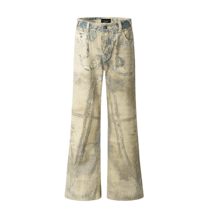 Printed Shell Pattern Denim Pants for Men and Women | MuddyStock Originals Shell Pattern MuddyStock
