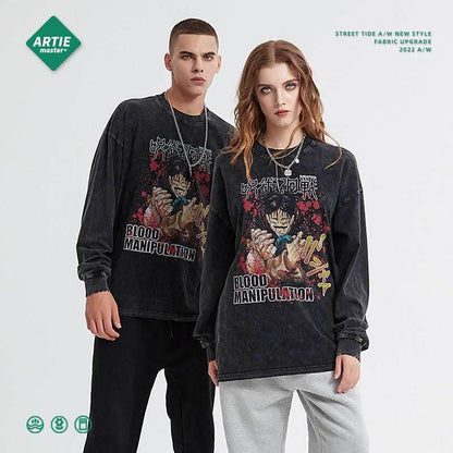 Anime Spell Digital Printed Long sleeved T-shirt For Men And Women | MuddyStock Originals MuddyStock