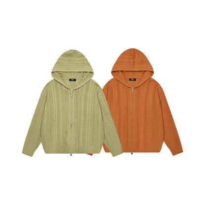 Twisted flower hollow zipper sweater for women | MuddyStock Originals