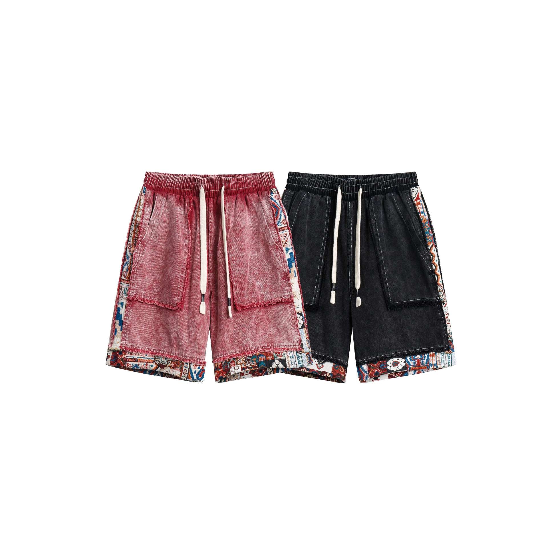 Ethnic Style Color-Block Shorts For Women | MuddyStock Originals