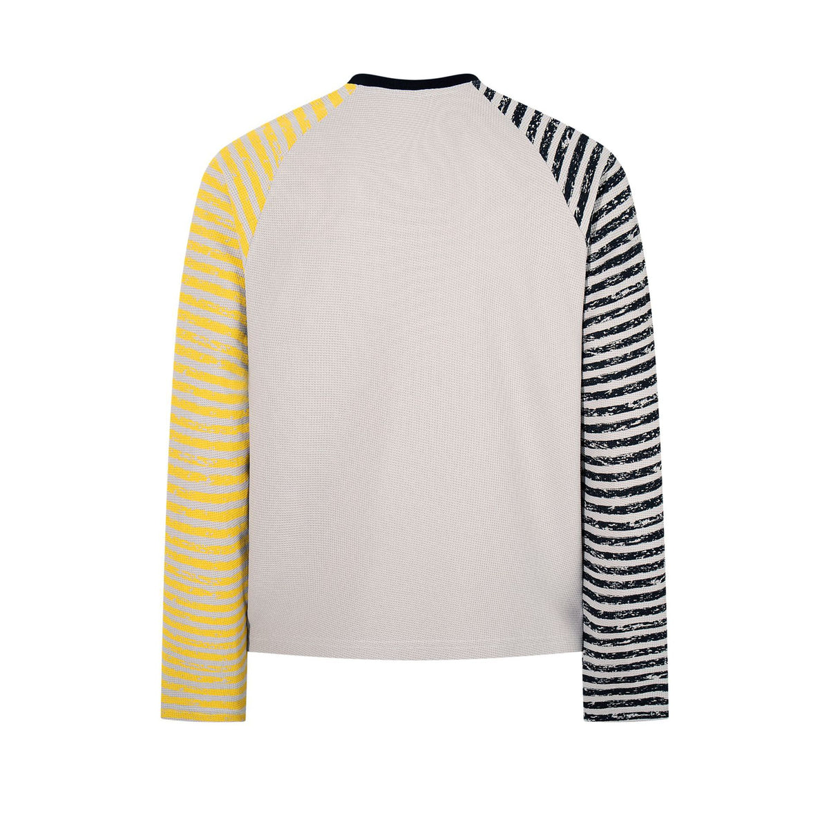 Striped patchwork shoulder long sleeved T-shirt for men | MuddyStock Originals