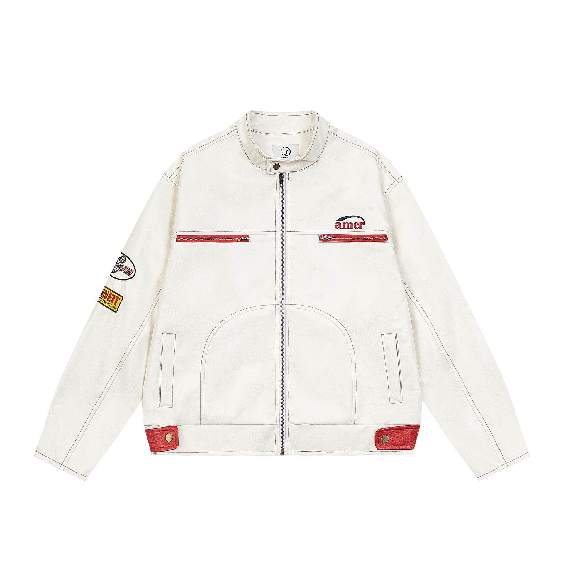 PU leather jacket motorcycle suit for men and women | MuddyStock Originals MuddyStock