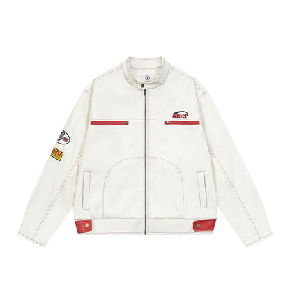 PU leather jacket motorcycle suit for men and women | MuddyStock Originals MuddyStock