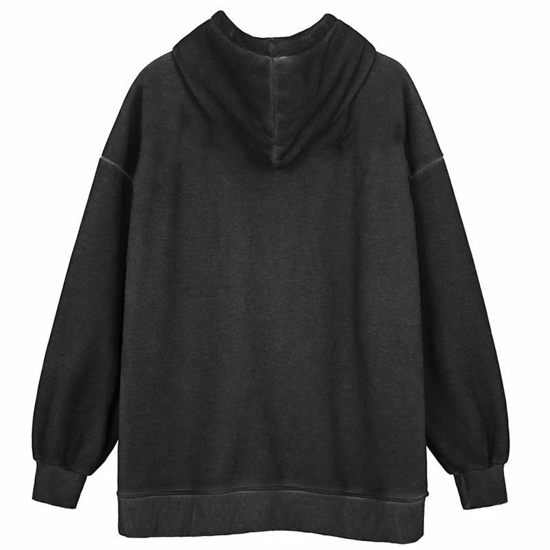 Goth Angel Dark Print Zipper Hoodie for Women | MuddyStock Originals