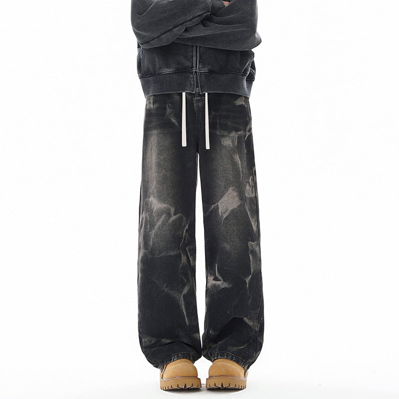 Street Style Camouflage Denim Pants For Men | MuddyStock Originals Black