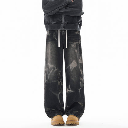 Street Style Camouflage Denim Pants For Men | MuddyStock Originals Black