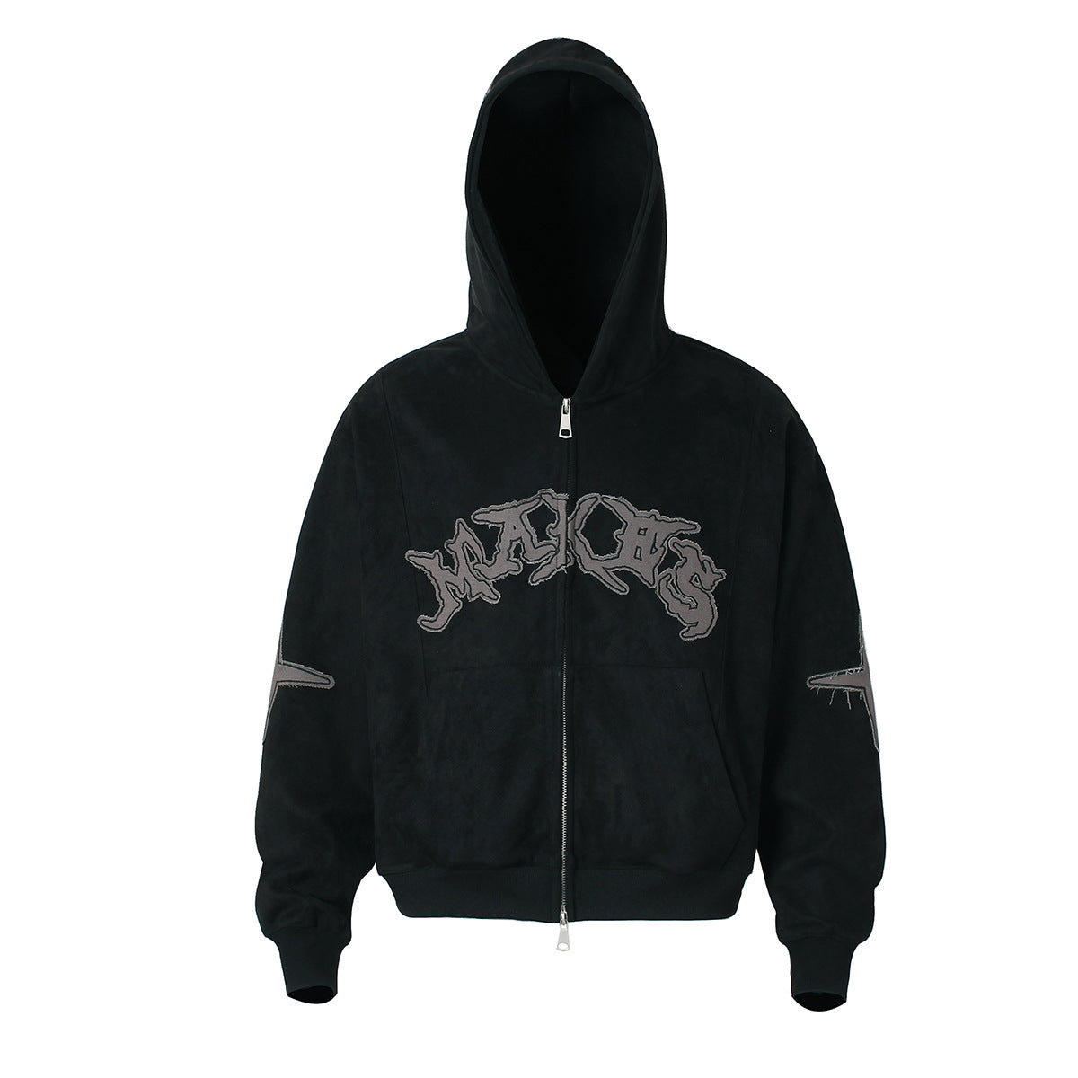 Suede cross patch hoodie for men and women | MuddyStock Originals MuddyStock