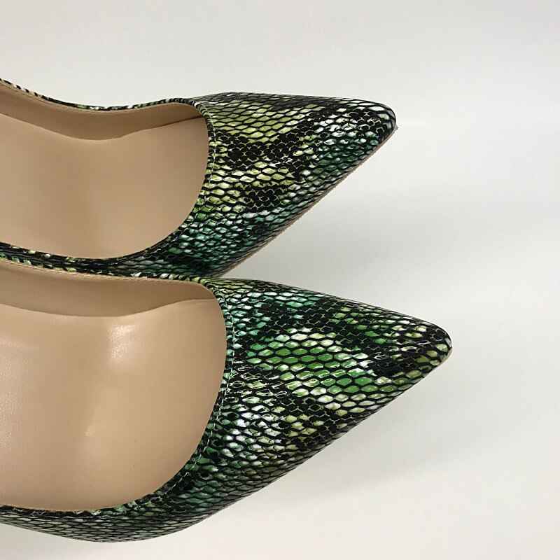 Python Pattern Embossed Women's High Heels