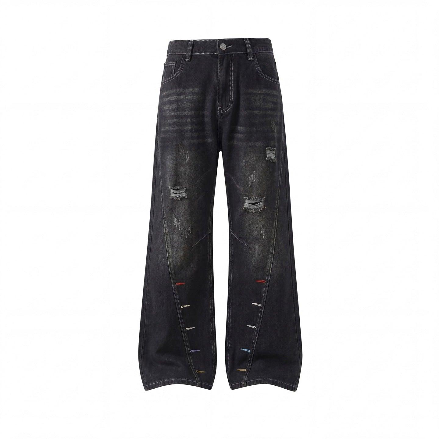Buttonhole Diagonal Cut Men's Jeans | MuddyStock Originals