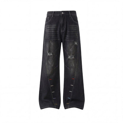 Buttonhole Diagonal Cut Men's Jeans | MuddyStock Originals