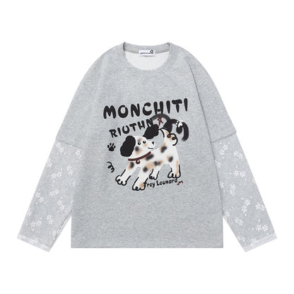 Long Sleeve T-Shirt for Women | MuddyStock Originals Floral Gray eprolo