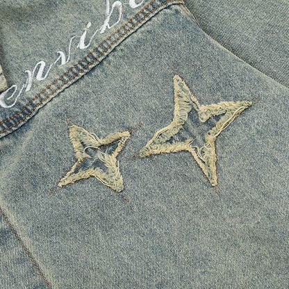 Star patch embroidered jacket for women | MuddyStock Originals MuddyStock