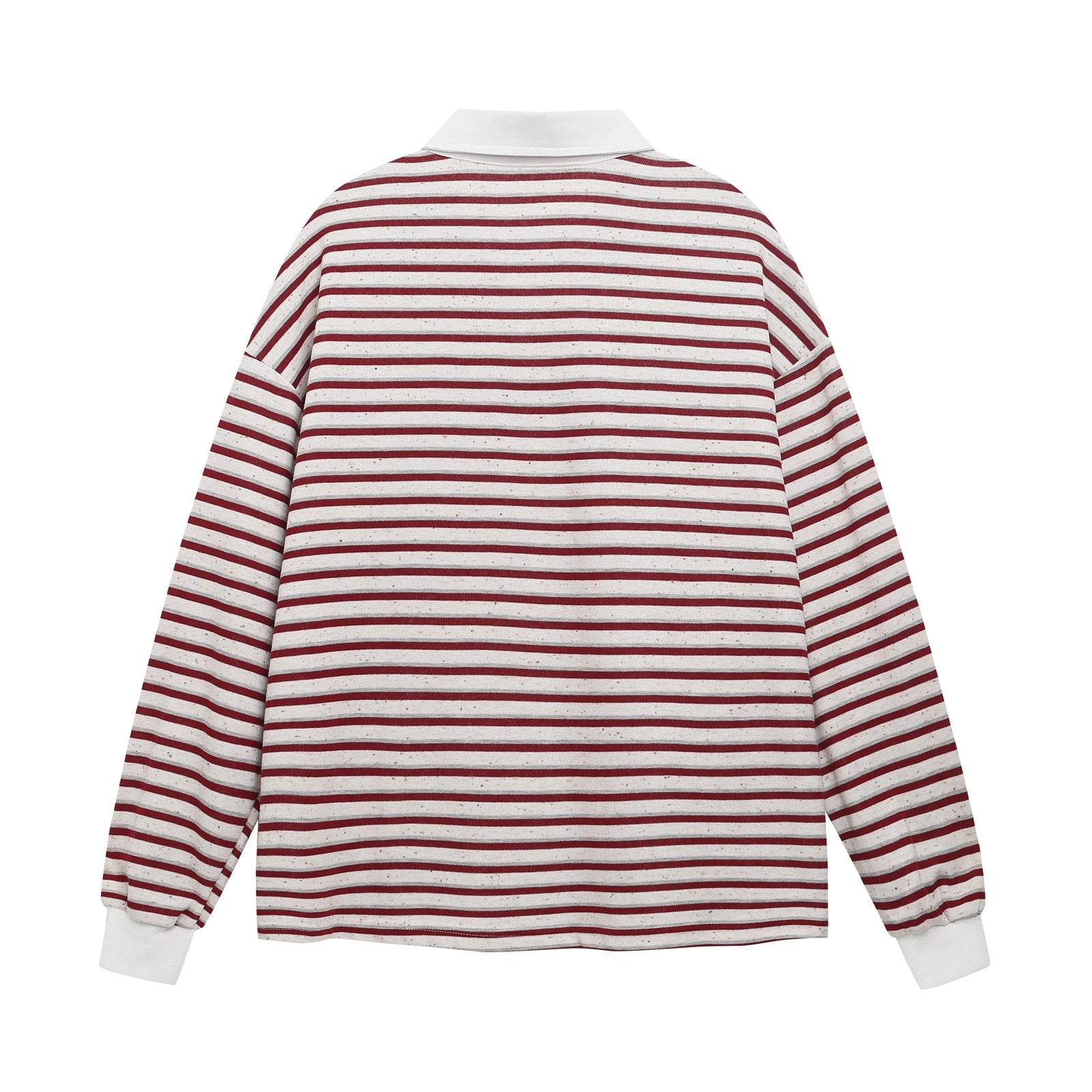 Letter Embroidered Loose Polo Collar Long Sleeve T-Shirt For Women | MuddyStock Originals MuddyStock