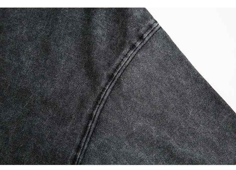 Summer Retro Worn Looking Washed-out Letter Print Short-sleeve T-shirt For Women MuddyStock