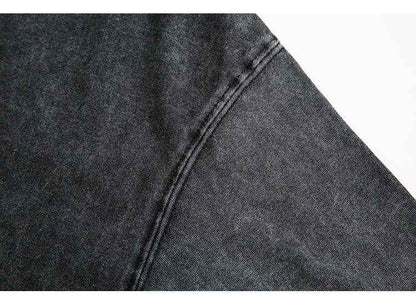 Summer Retro Worn Looking Washed-out Letter Print Short-sleeve T-shirt For Women MuddyStock