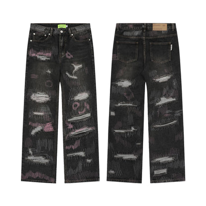 Men's Straight Jeans With Holes All Products