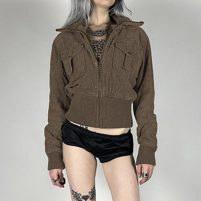 Autumn Corduroy Thread Stitching Jacket Versatile Casual Coat All Products