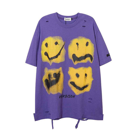Ripped Half Sleeve T-shirt For Men And Women MuddyStock