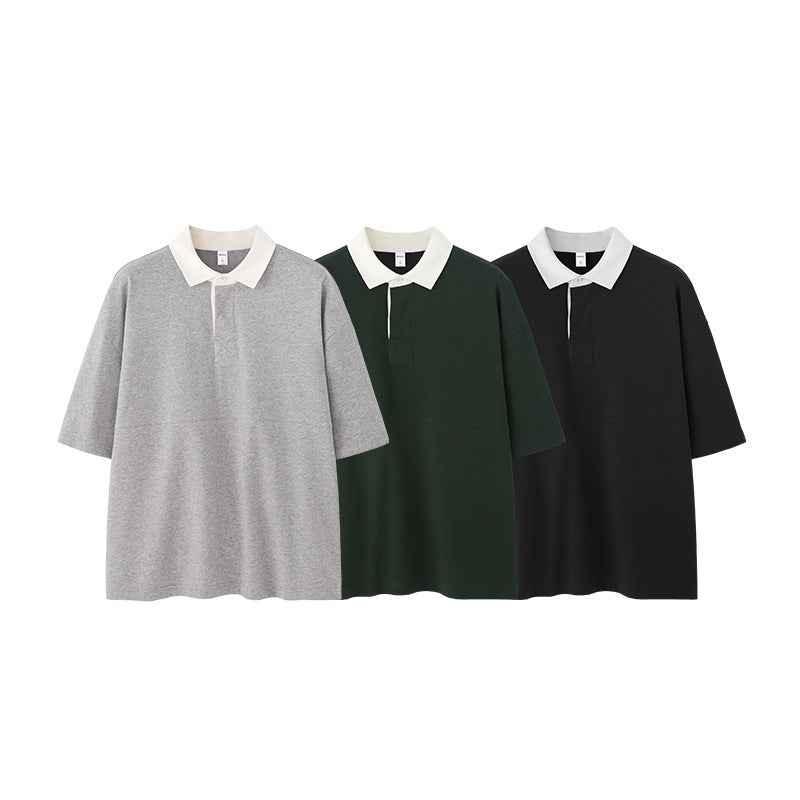 Lapel Men's Outdoor Contrast Color Polo T-shirt null