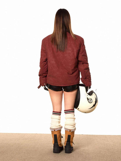 Stand Collar Retro Cotton-padded Jacket For Women MuddyStock