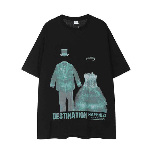 Abstract Portrait Short Sleeve Loose For Men And Women MuddyStock