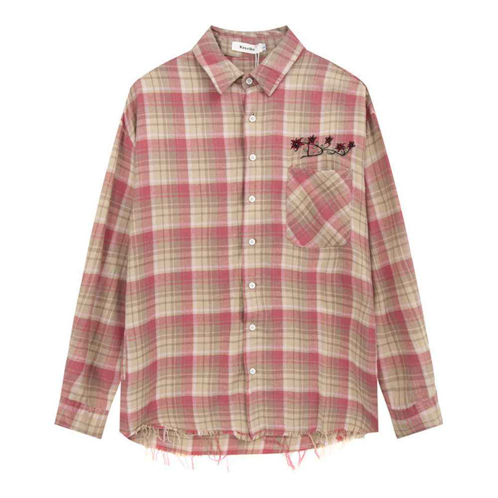 American Retro Plaid Shirt For Women MuddyStock