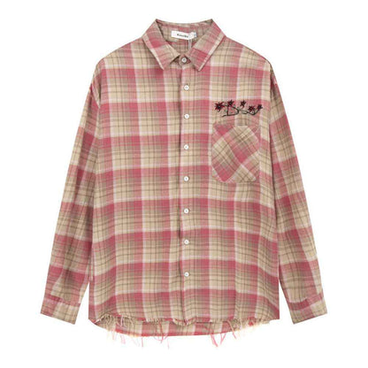 American Retro Plaid Shirt For Women MuddyStock