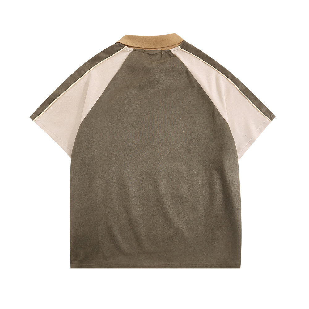 Polo Shirt Men's Stitching Short Sleeve