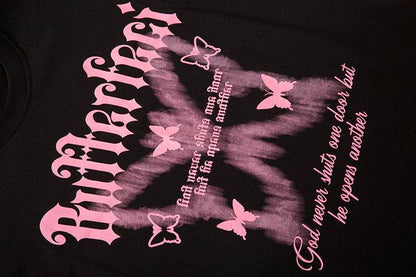 American High Street Butterfly Printed T-shirt For Men And Women MuddyStock