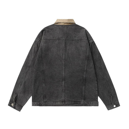 Patchwork Lapel Jacket For Men null
