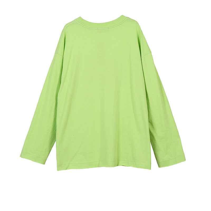 Thin Cartoon Print Pullover Long-sleeved T-shirt For Women null