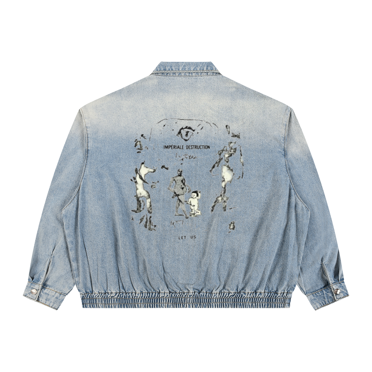 Vintage Wash Full-Zip Denim Jacket For Men | MuddyStock Originals Blue