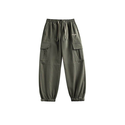 Autumn Outdoor Retro Pocket Overalls Men's Loose Straight Casual Green MuddyStock