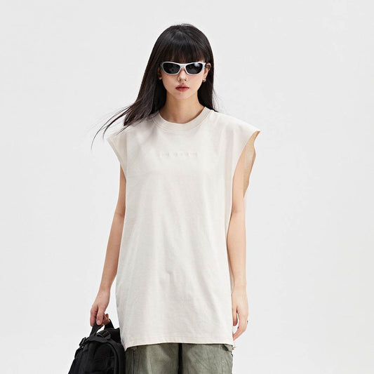 Letter Affixed Cloth Embroidered Vest For Men And Women MuddyStock