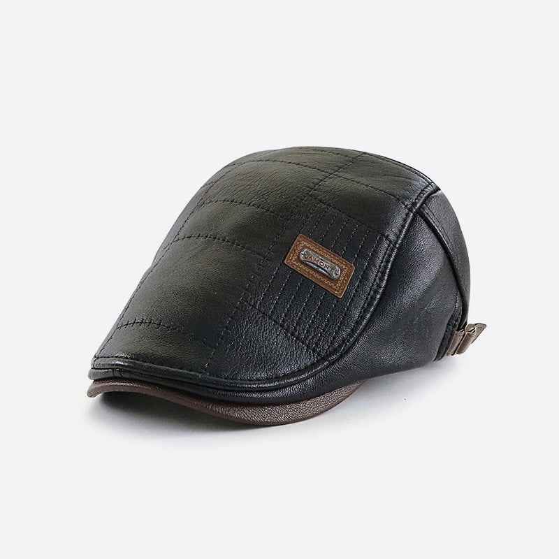 PU Leather Peaked Cap Fleece-lined MuddyStock