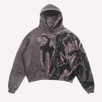 Men's Printed Hoodie Coffee