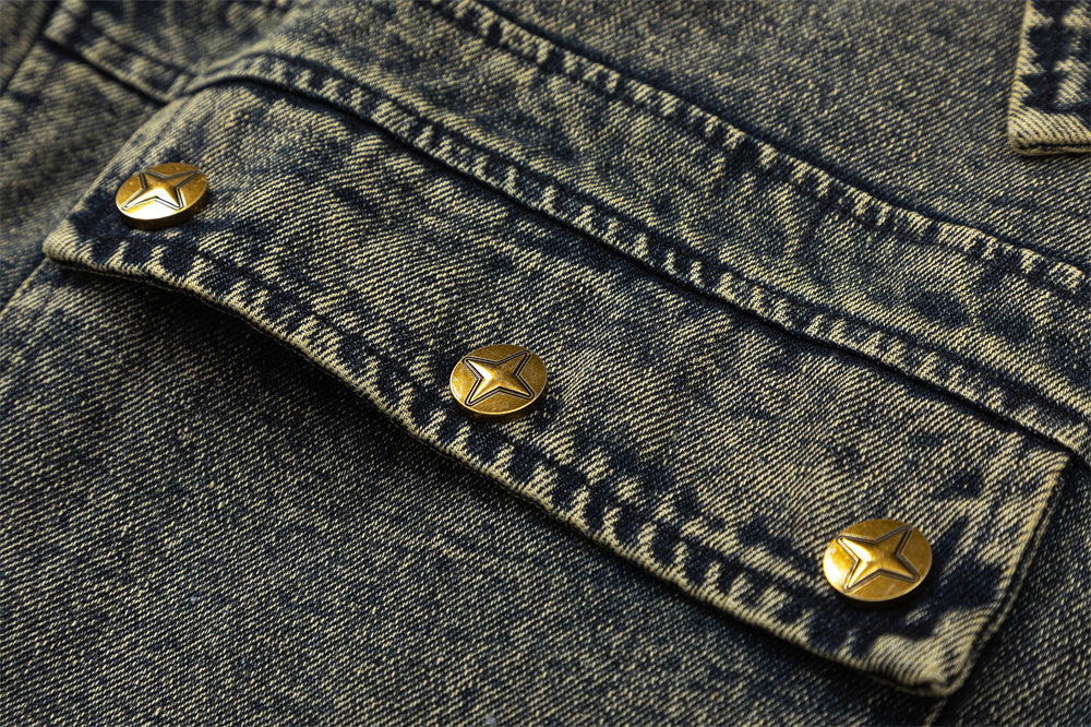 Punk High Street Tooling Denim Jacket For Women