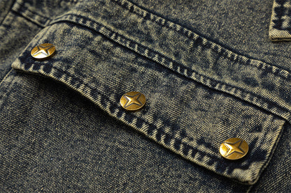 Punk High Street Tooling Denim Jacket For Women