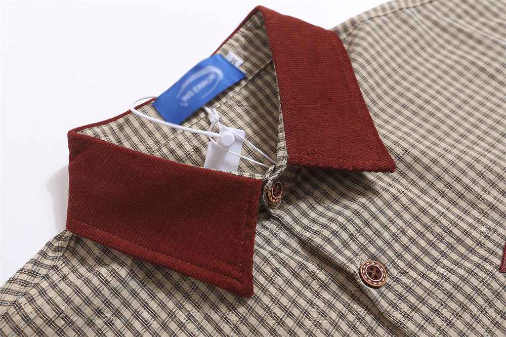 Fashion Fine Plaid Short-sleeved Shirt For Men null
