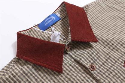 Fashion Fine Plaid Short-sleeved Shirt For Men null