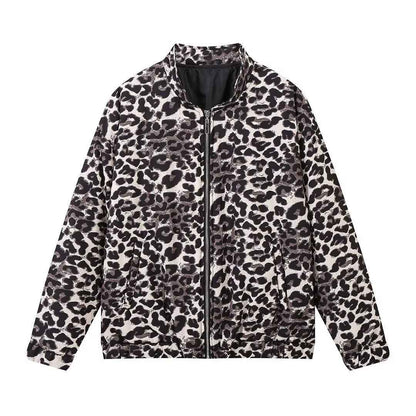 Retro leopard print jacket for women MuddyStock