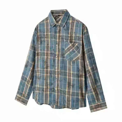 Plaid Shirt For Women Blue null