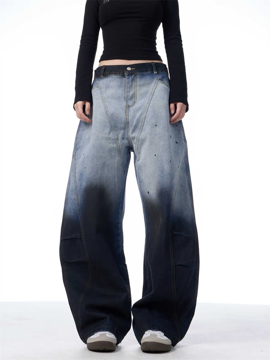 Gradient Tie-dye Machete Jeans For Women