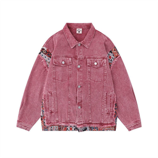 Stitching Edging Denim Jacket For Women MuddyStock
