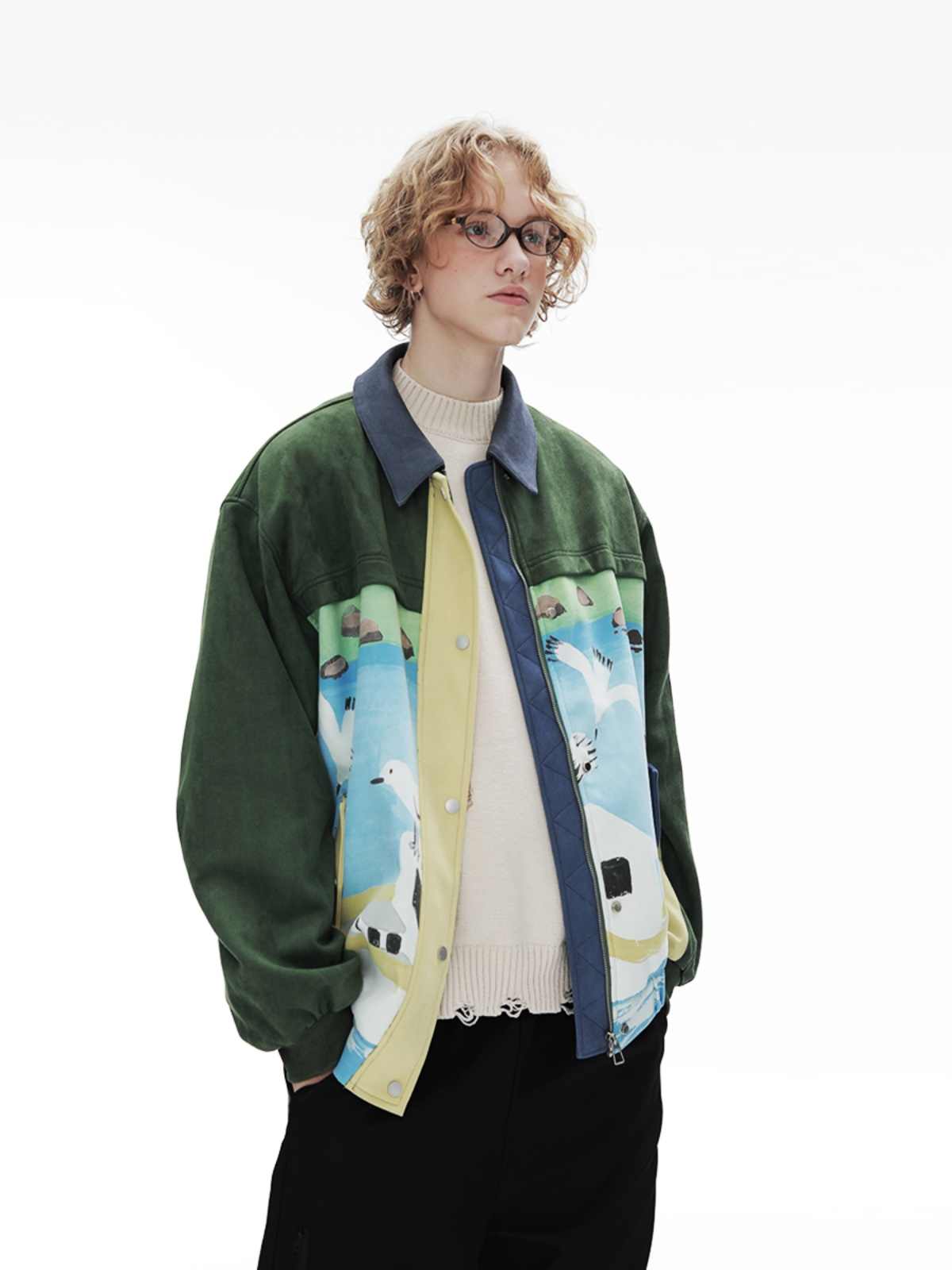 Retro Patchwork Baseball Jacket For Men MuddyStock