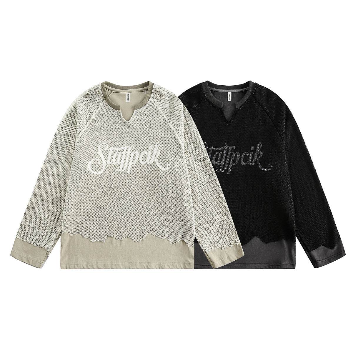 Hollow out mesh spliced sweatshirt for men and women | MuddyStock Originals MuddyStock
