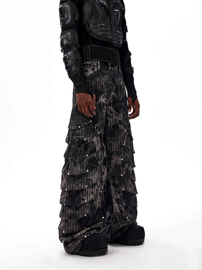 Men's Retro Wide Leg Mop Pants All Products